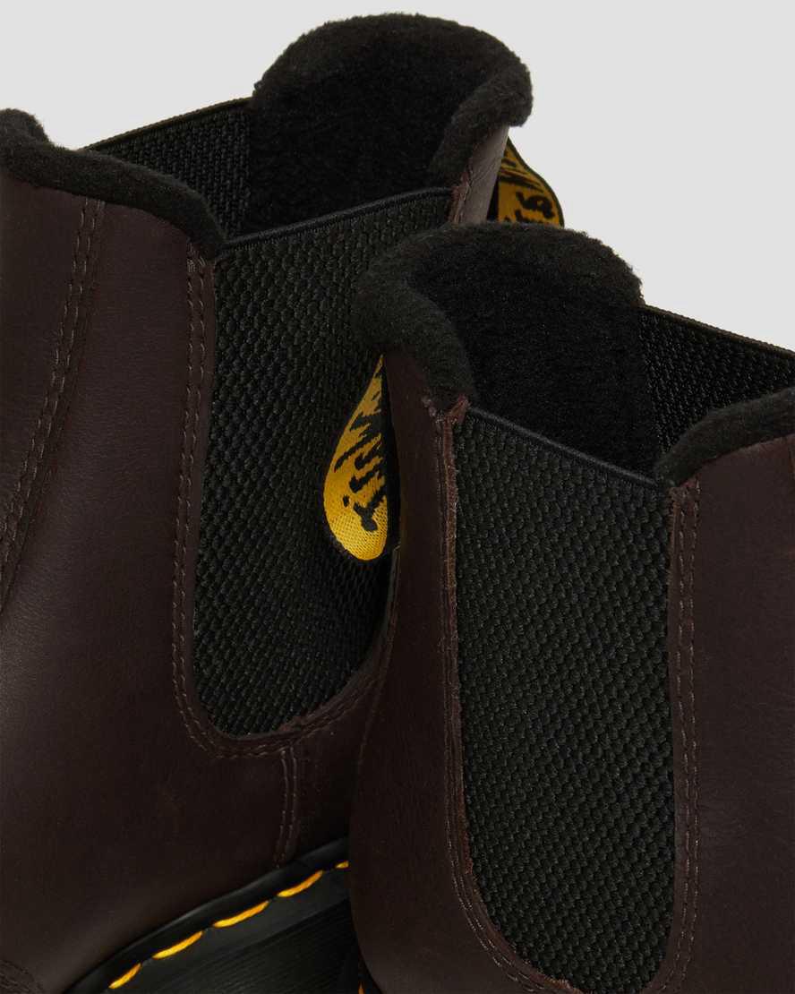 Dr Martens 2976 Warmwair Deri Chelsea Erkek Kışlık Botlar Koyu Kahverengi  Türkiye |  53107-SJRB