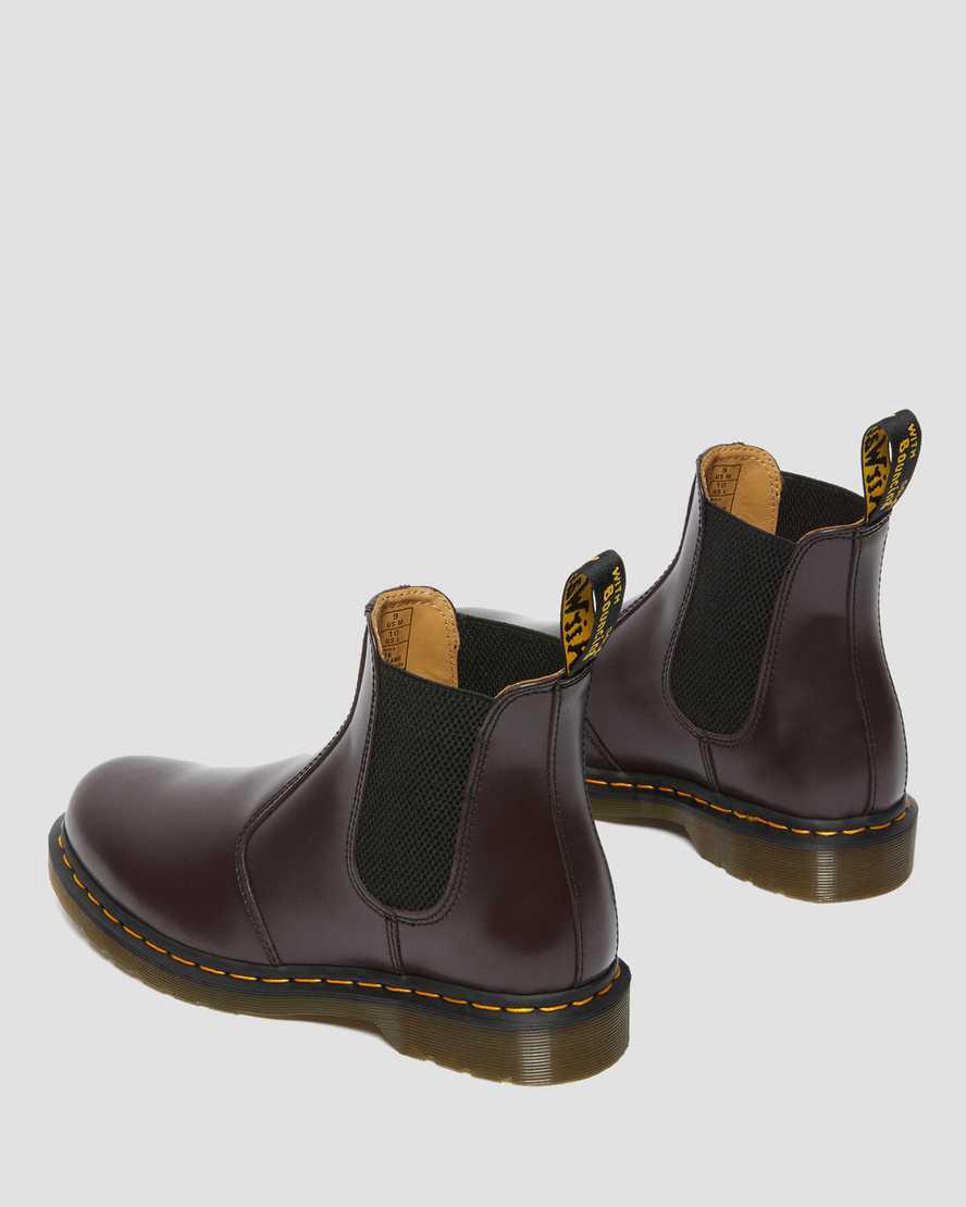 Dr Martens 2976 Yellow Stitch Smooth Deri Chelsea Kadın Bilek Boy Bot Bordo  Türkiye |  05736-EDFP