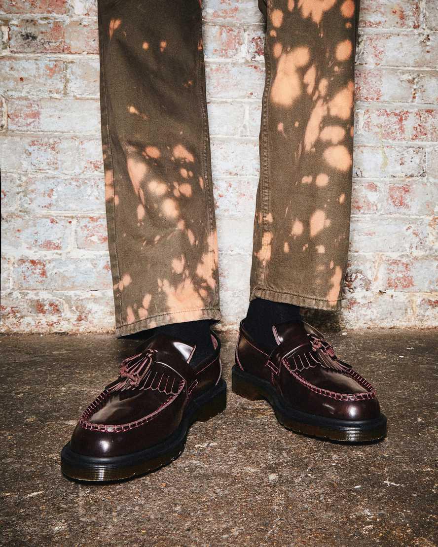 Dr Martens Adrian Arcadia Deri Tassel Kadın Loafer Ayakkabı Kırmızı  Türkiye |  76028-CSYG