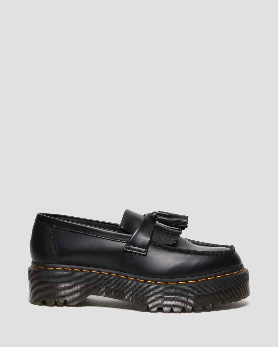 Dr Martens Adrian Deri Platform Tassel Erkek Loafer Ayakkabı Siyah  Türkiye |  17694-PUCY