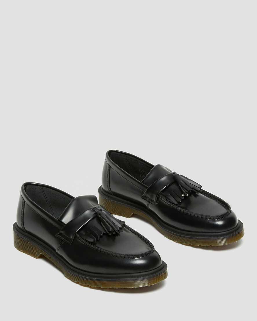 Dr Martens Adrian Smooth Deri Tassel Erkek Loafer Ayakkabı Siyah  Türkiye |  15069-COTN