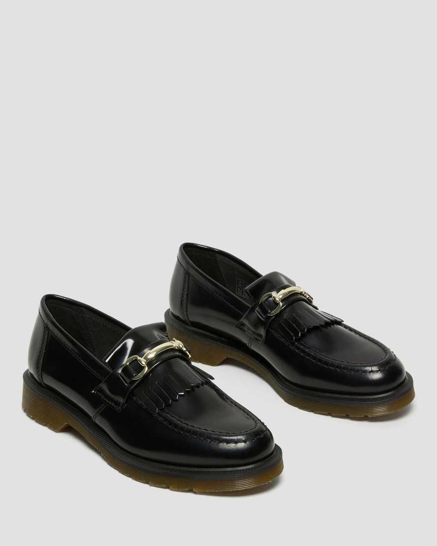 Dr Martens Adrian Snaffle Smooth Deri Kiltie Kadın Loafer Ayakkabı Siyah  Türkiye |  17269-DZFV