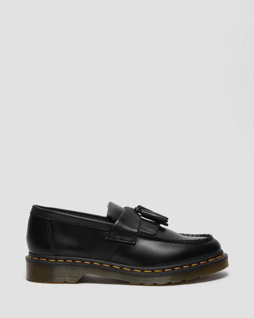 Dr Martens Adrian Yellow Stitch Deri Tassel Erkek Loafer Ayakkabı Siyah  Türkiye |  71954-MATG