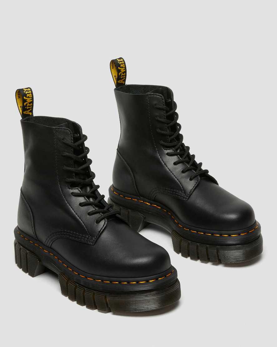 Dr Martens Audrick Nappa Deri Ankle Erkek Kalın Taban Bot Siyah  Türkiye |  35421-ENFR