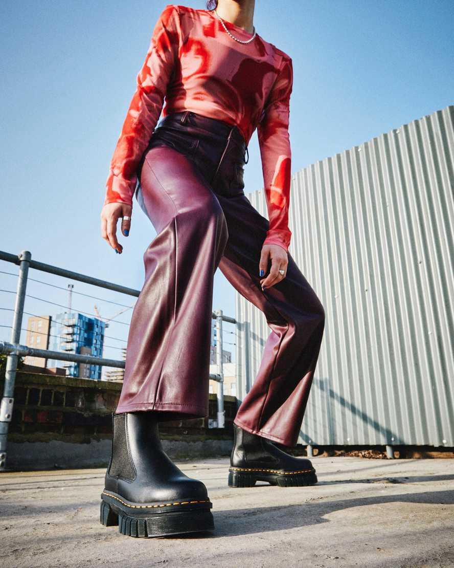 Dr Martens Audrick Nappa Deri Chelsea Erkek Kalın Taban Bot Siyah  Türkiye |  17938-UPXW