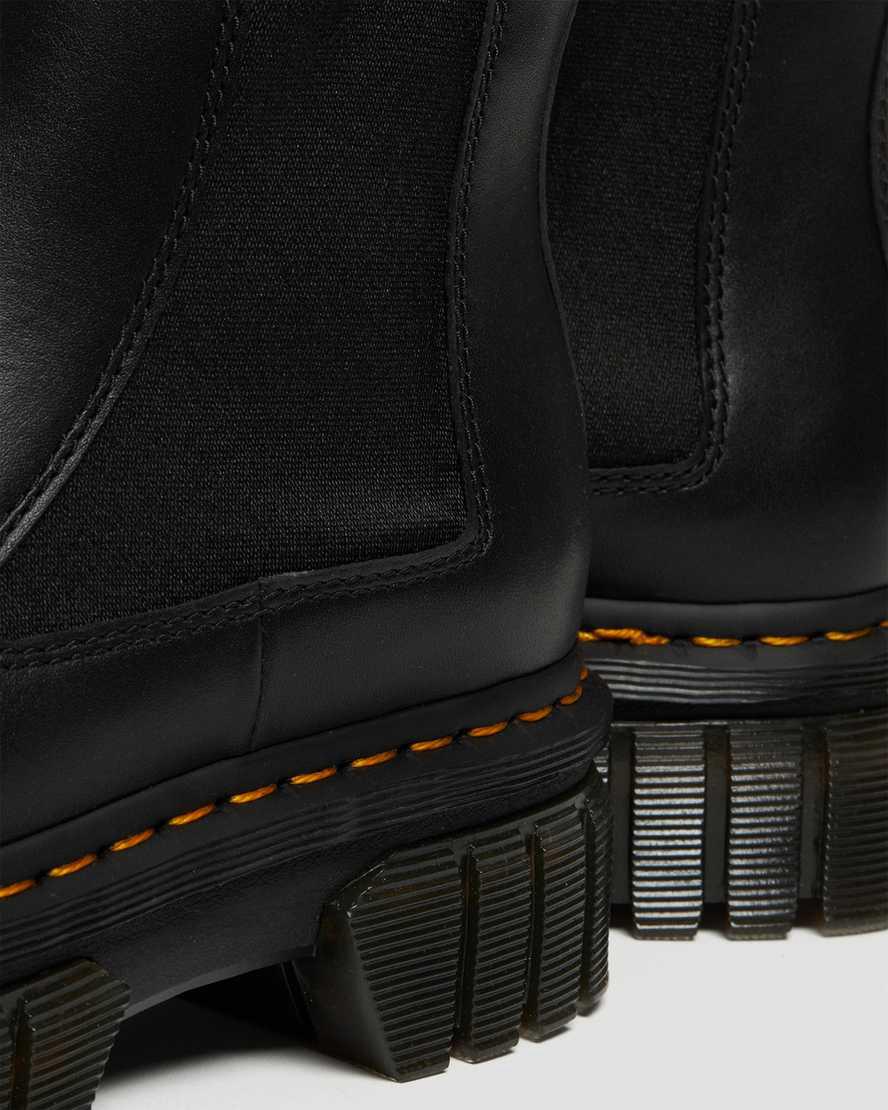 Dr Martens Audrick Nappa Deri Platform Chelsea Kadın Bilek Boy Bot Siyah  Türkiye |  29604-USTE