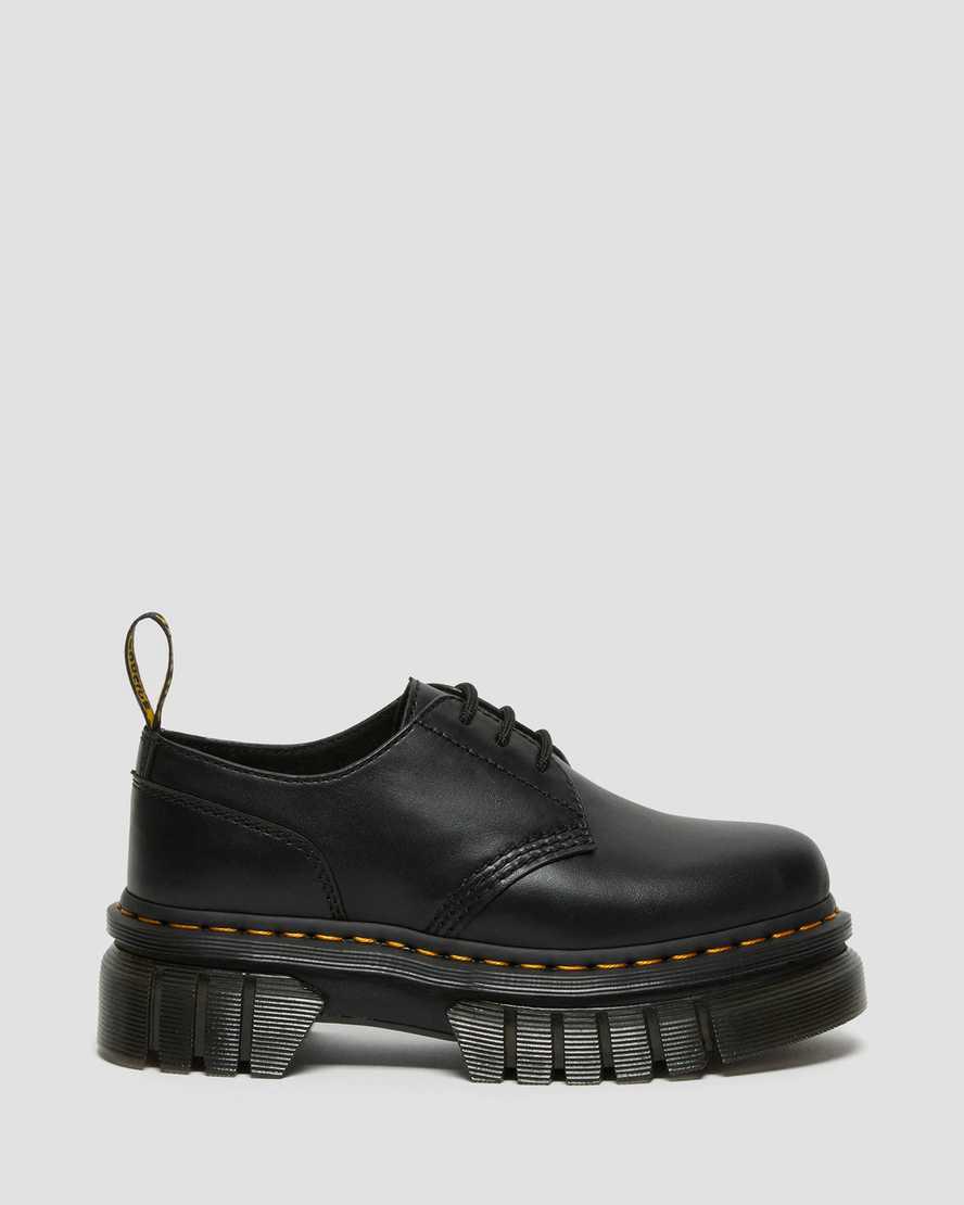 Dr Martens Audrick Nappa Deri Platform Erkek Oxford Ayakkabı Siyah  Türkiye |  56342-CWZH