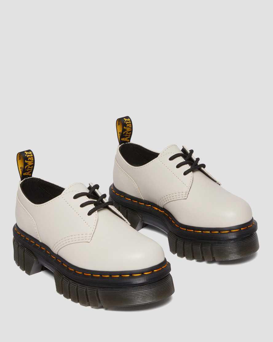 Dr Martens Audrick Nappa Deri Shoes Erkek Kalın Taban Bot Gri  Türkiye |  52719-YLVJ