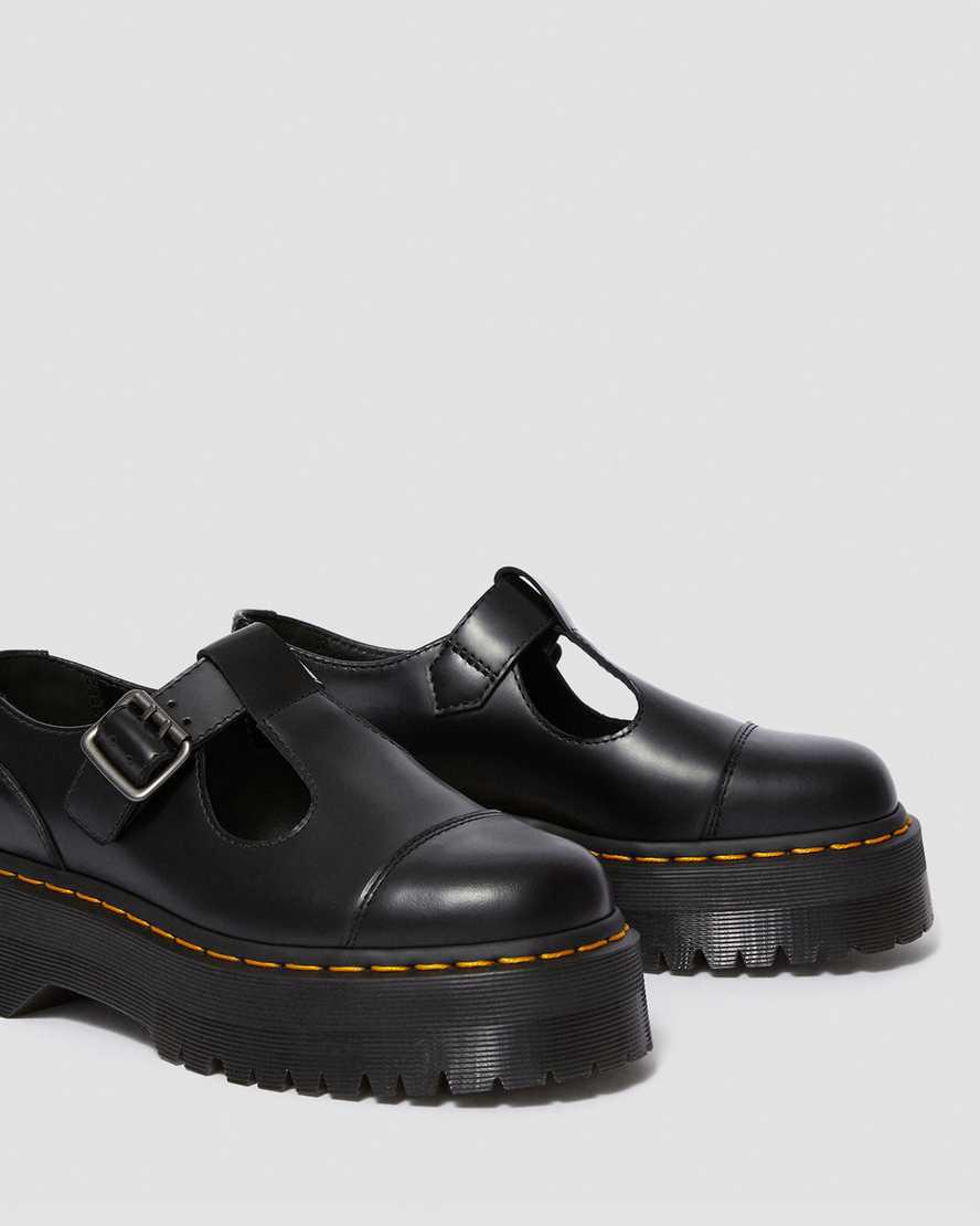 Dr Martens Bethan Polished Smooth Deri Kadın Platform Ayakkabı Siyah  Türkiye |  07682-QLNG