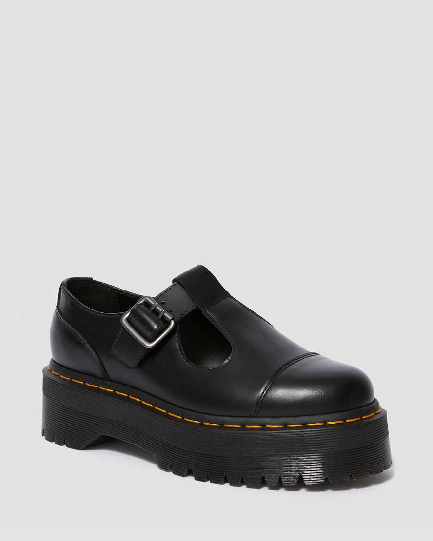 Dr Martens Bethan Polished Smooth Deri Kadın Platform Ayakkabı Siyah  Türkiye |  07682-QLNG