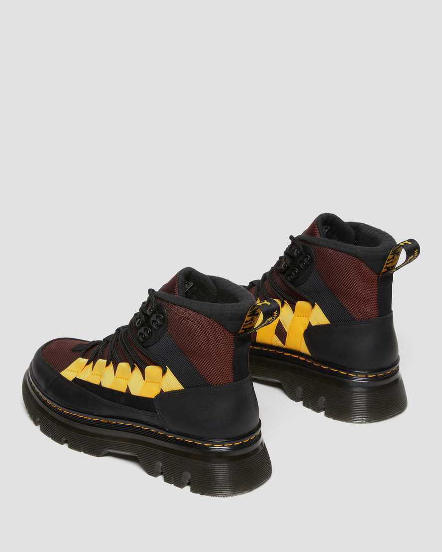 Dr Martens Boury Warmwair Contrast Erkek Bilek Boy Bot Black/Tan Ajax / 50/50  Türkiye |  69078-UZKF