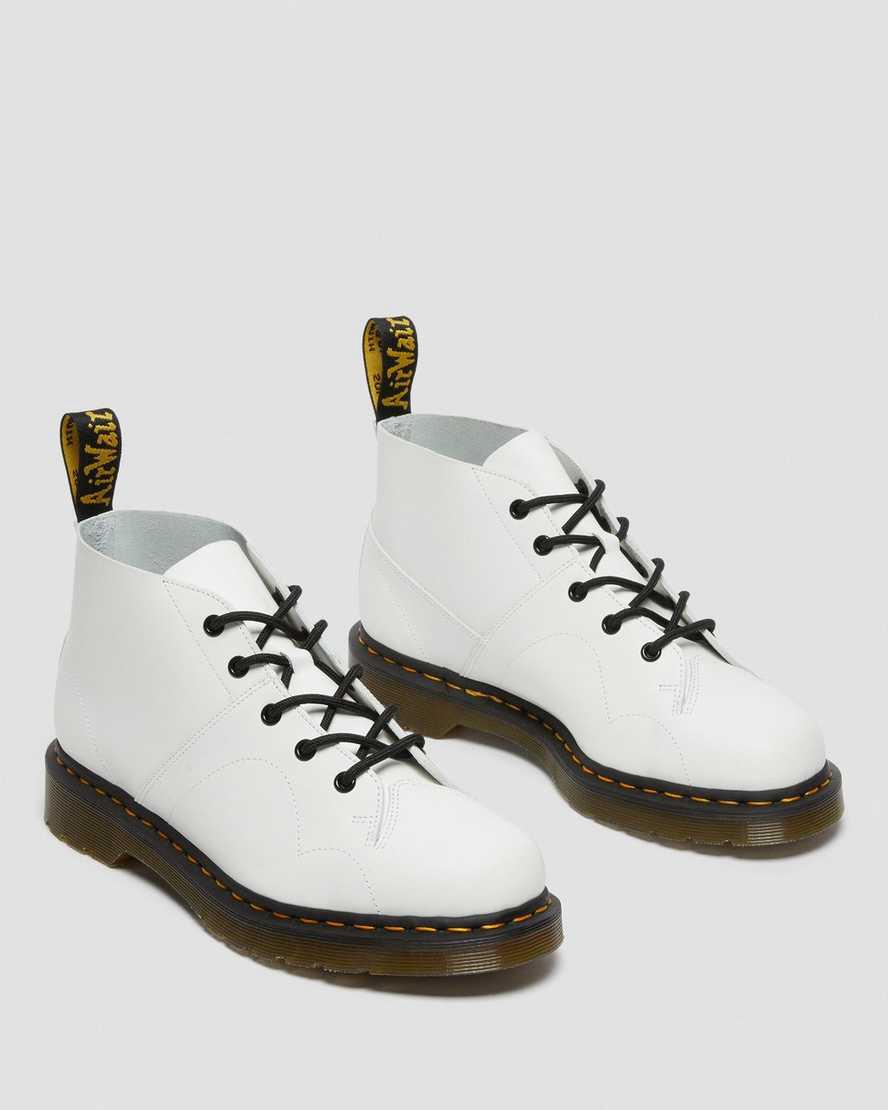 Dr Martens Church Smooth Deri Monkey Erkek Bilek Boy Bot Beyaz  Türkiye |  42718-AJOE