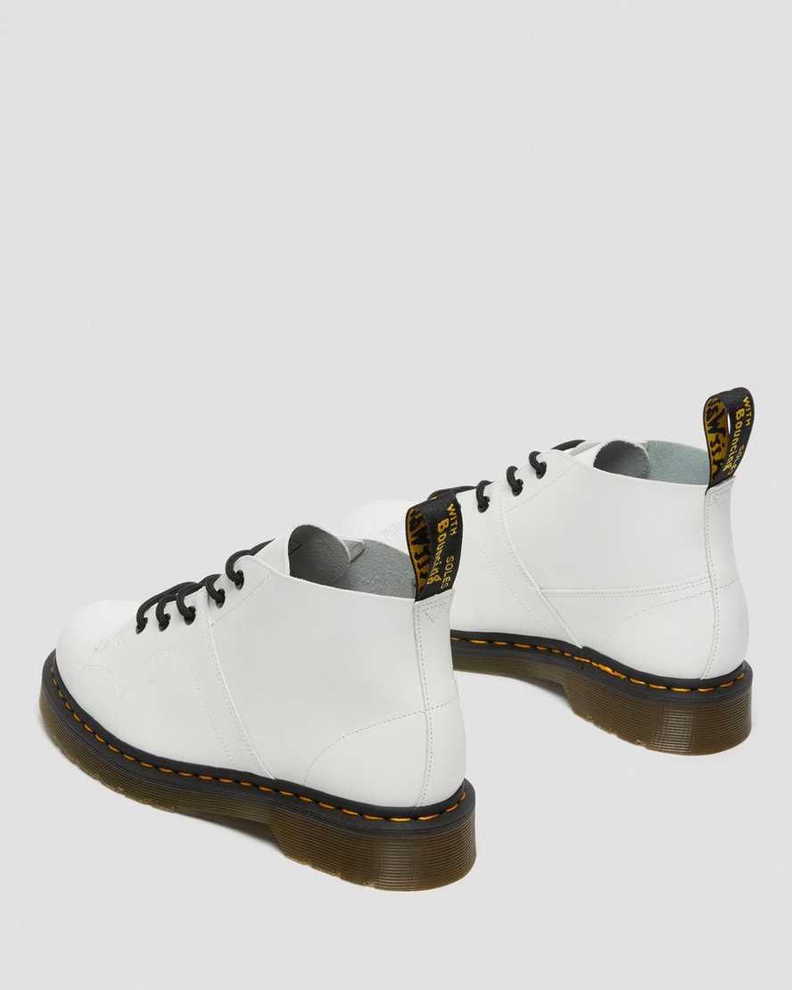 Dr Martens Church Smooth Deri Monkey Erkek Bilek Boy Bot Beyaz  Türkiye |  42718-AJOE