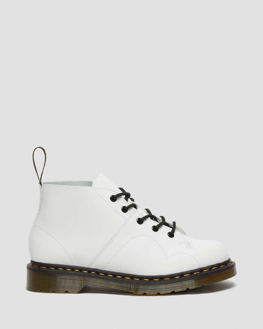 Dr Martens Church Smooth Deri Monkey Erkek Bilek Boy Bot Beyaz  Türkiye |  42718-AJOE