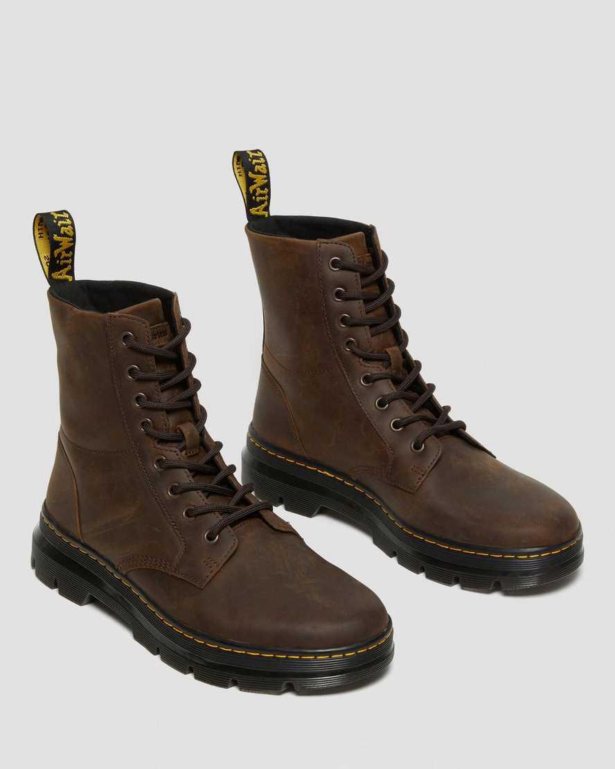 Dr Martens Combs Crazy Horse Deri Erkek Bilek Boy Bot Kahverengi  Türkiye |  58960-OYBL