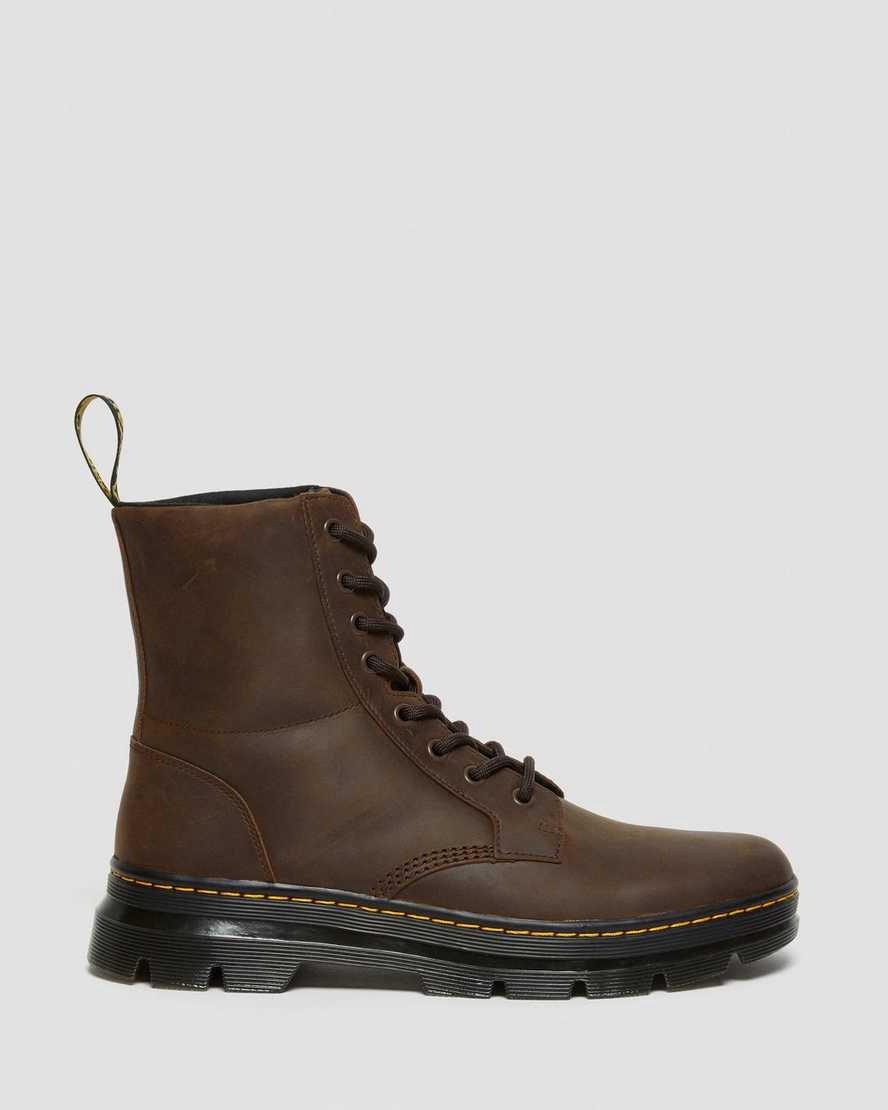 Dr Martens Combs Crazy Horse Deri Erkek Bilek Boy Bot Kahverengi  Türkiye |  58960-OYBL