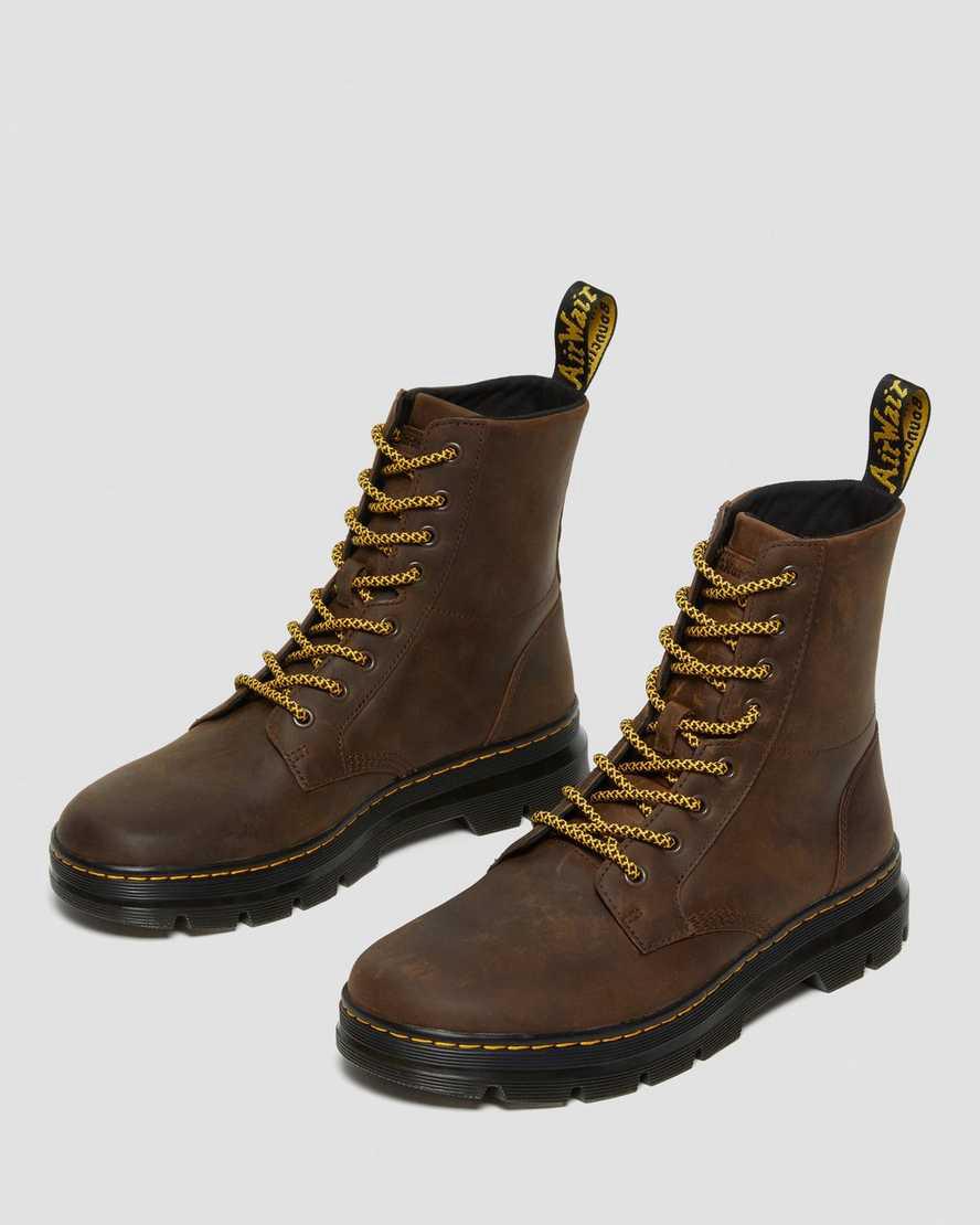 Dr Martens Combs Crazy Horse Deri Erkek Bilek Boy Bot Kahverengi  Türkiye |  58960-OYBL