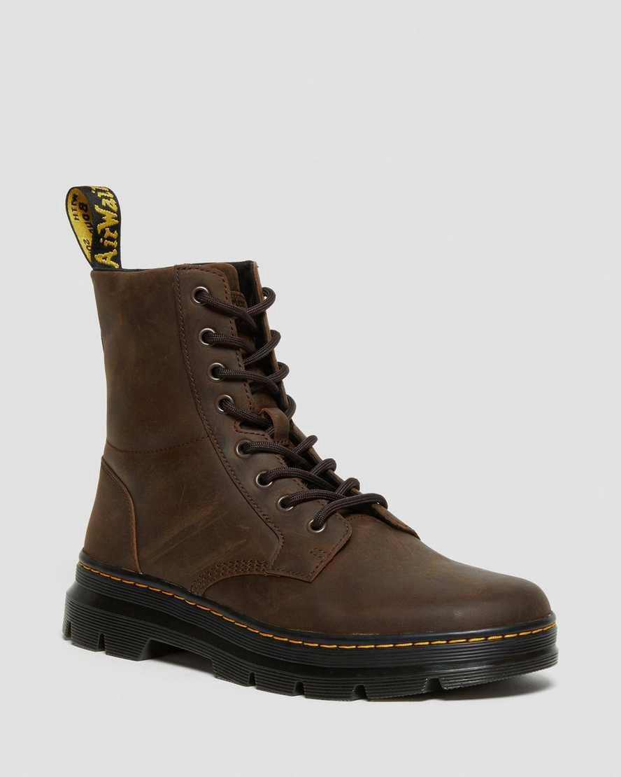 Dr Martens Combs Crazy Horse Deri Erkek Bilek Boy Bot Kahverengi  Türkiye |  58960-OYBL