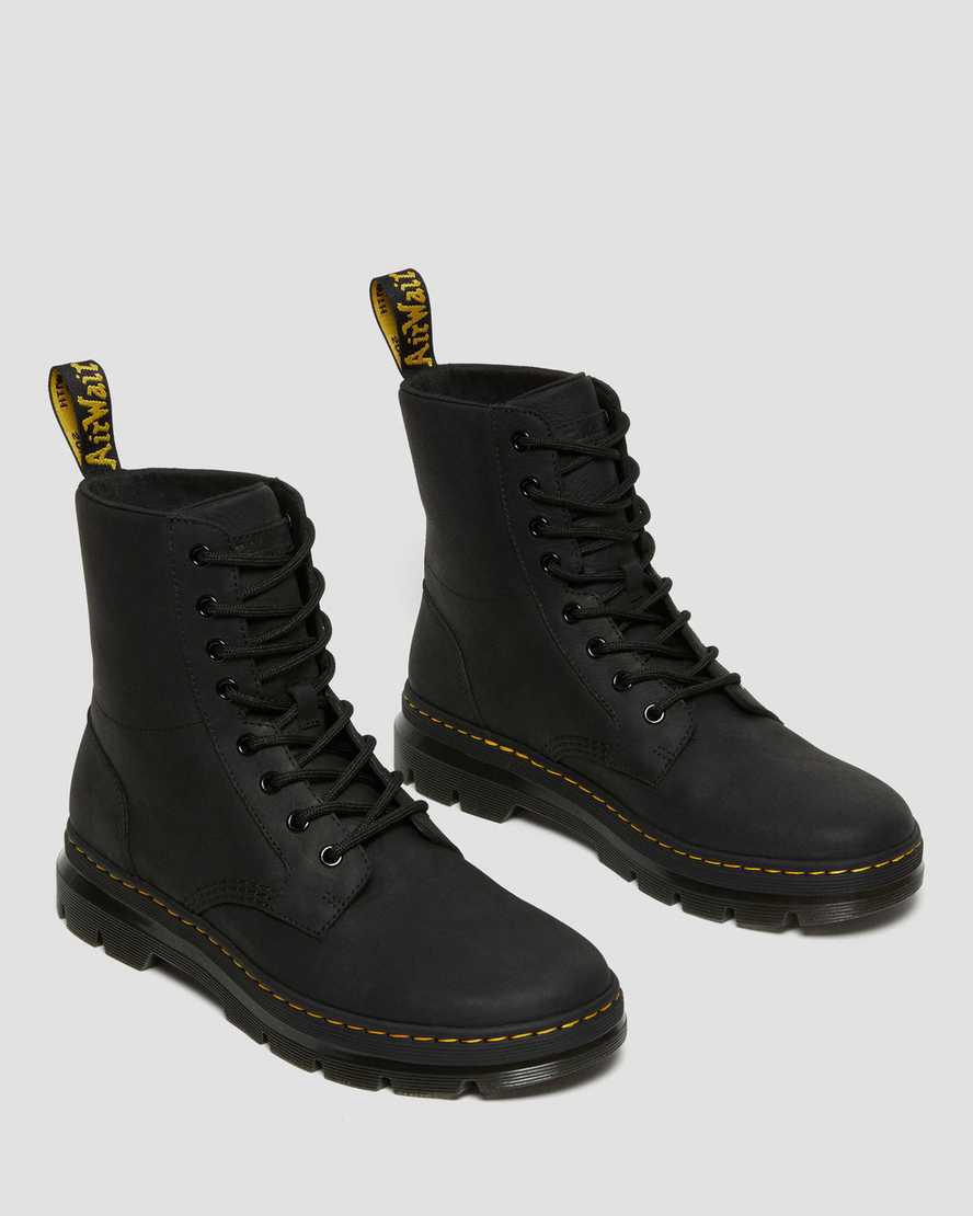 Dr Martens Combs Deri Erkek Bilek Boy Bot Siyah  Türkiye |  51029-CAEQ