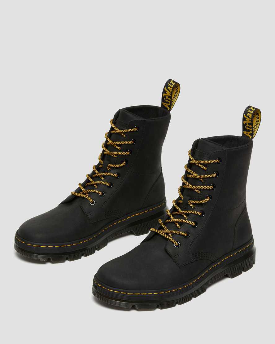 Dr Martens Combs Deri Erkek Bilek Boy Bot Siyah  Türkiye |  51029-CAEQ