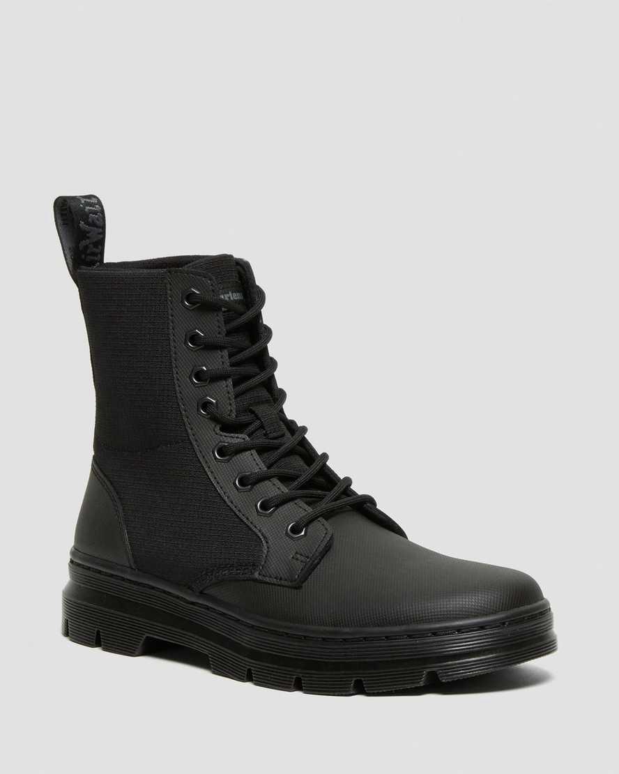 Dr Martens Combs II Poly Erkek Bilek Boy Bot Black-Black Element Rip Stop  Türkiye |  05362-TGOH