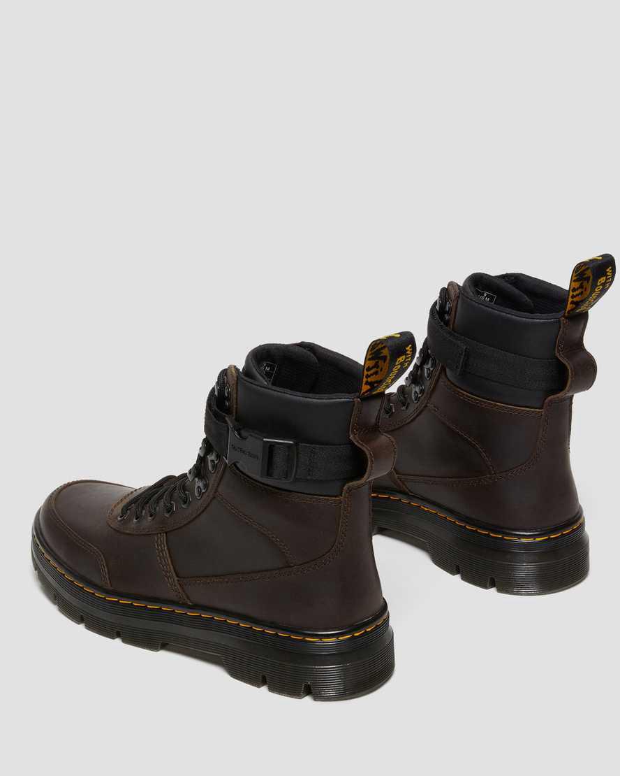 Dr Martens Combs Tech Crazy Horse Deri Erkek Bilek Boy Bot Koyu Kahverengi  Türkiye |  10768-IBLJ