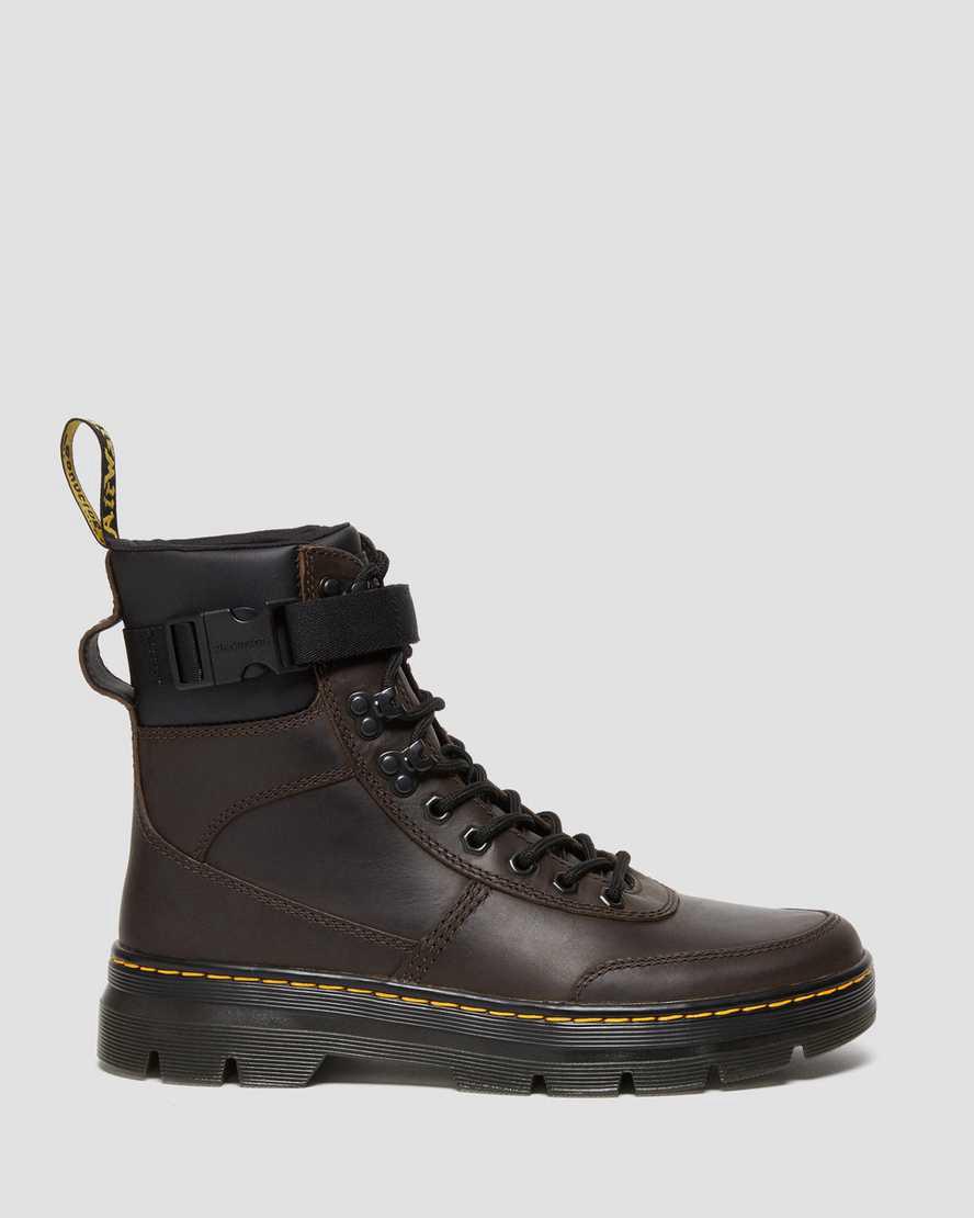 Dr Martens Combs Tech Crazy Horse Deri Erkek Bilek Boy Bot Koyu Kahverengi  Türkiye |  10768-IBLJ