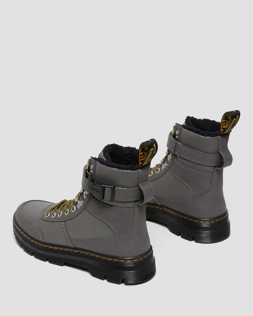 Dr Martens Combs Tech Faux Fur-Astar Erkek Günlük Bot Gri  Türkiye |  68710-FDLM