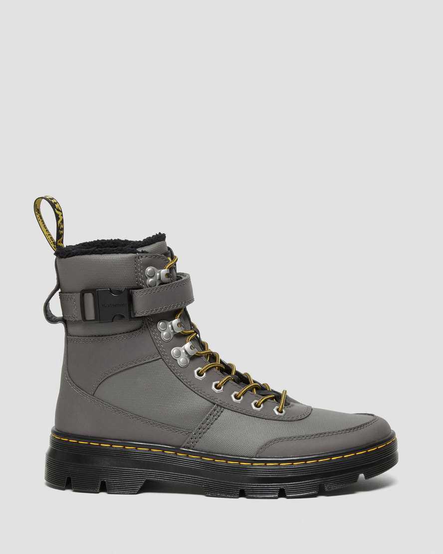 Dr Martens Combs Tech Faux Fur-Astar Erkek Günlük Bot Gri  Türkiye |  68710-FDLM