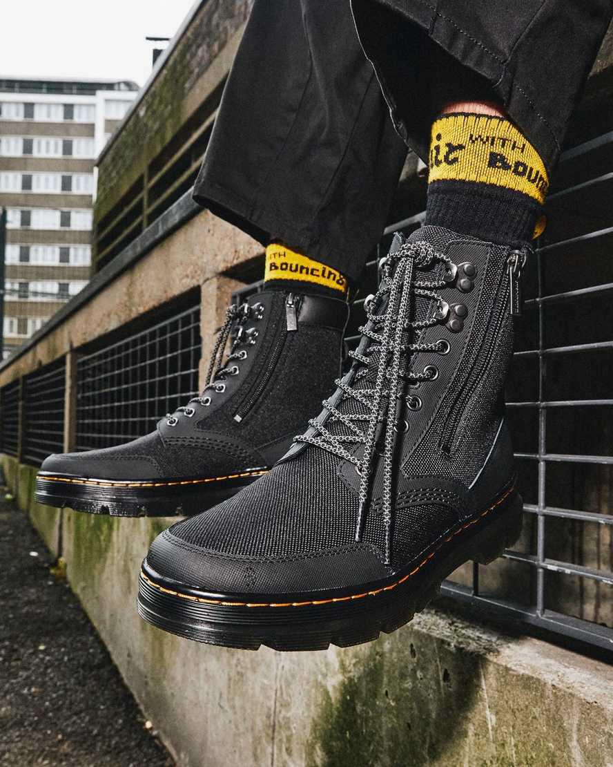 Dr Martens Combs Zip Erkek Bilek Boy Bot Siyah  Türkiye |  98246-MTIQ