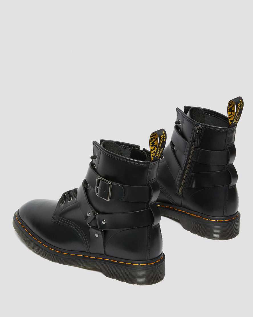 Dr Martens Cristofor Deri Harness Dantel Up Erkek Bilek Boy Bot Siyah  Türkiye |  26874-TWPS