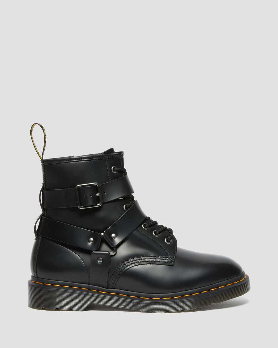 Dr Martens Cristofor Deri Harness Dantel Up Erkek Bilek Boy Bot Siyah  Türkiye |  26874-TWPS