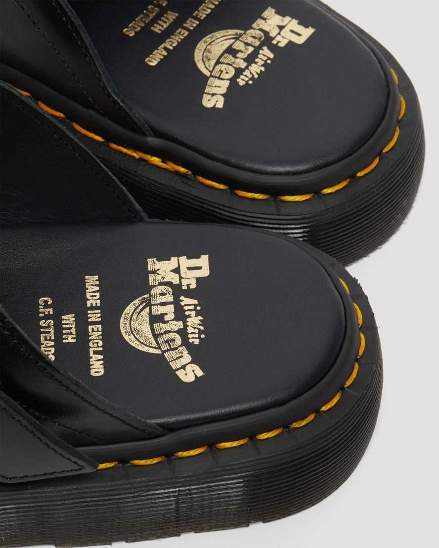 Dr Martens Dayne Made in England Deri Erkek Terlik Siyah  Türkiye |  18062-OUQM