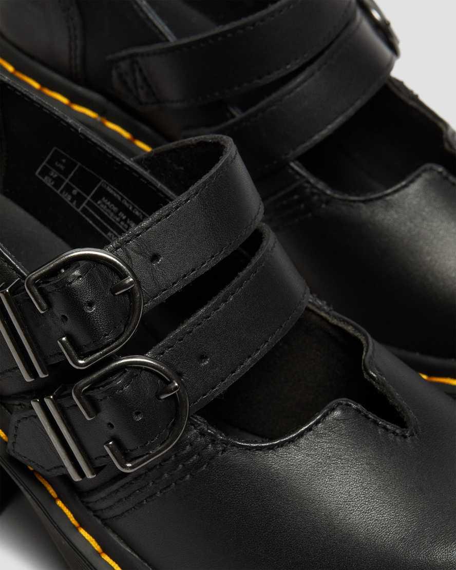 Dr Martens Eviee Sendal Deri Topuklu Kadın Platform Ayakkabı Siyah  Türkiye |  70135-TOKG