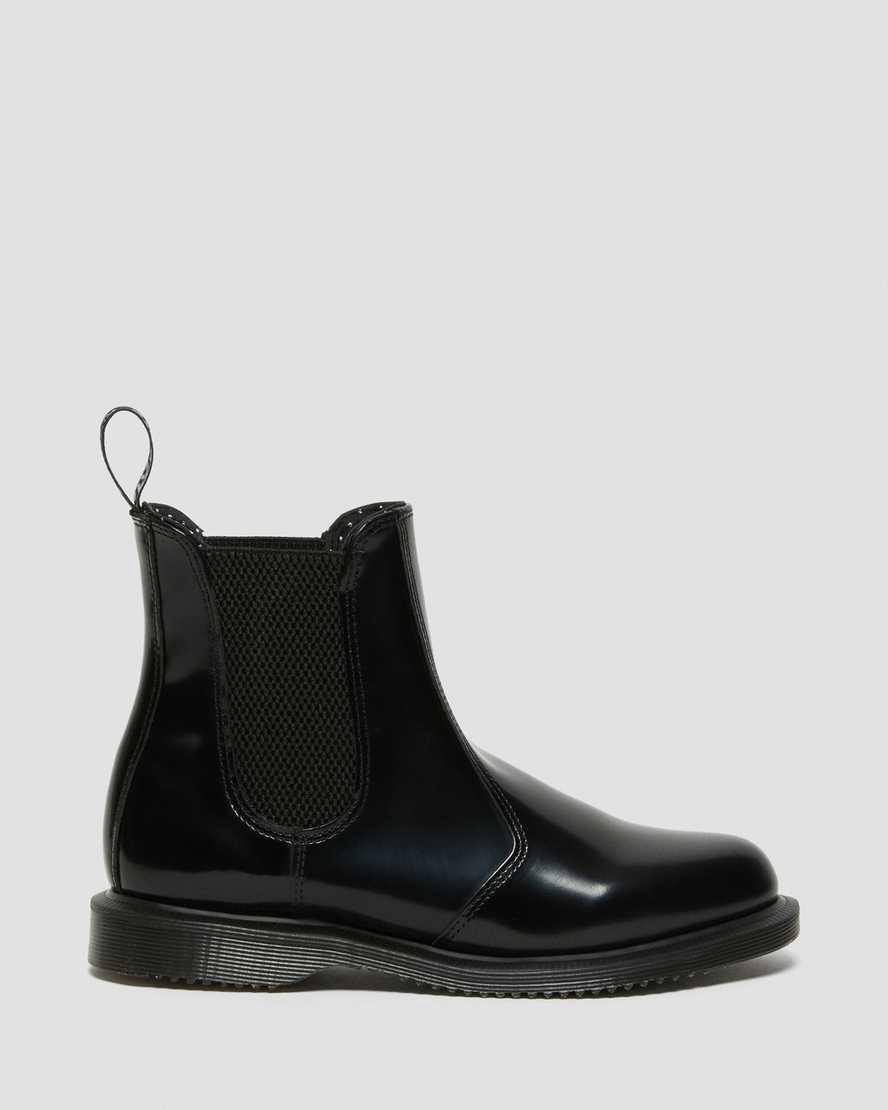 Dr Martens Flora Smooth Deri Chelsea Kadın Bilek Boy Bot Siyah  Türkiye |  75698-CNQS