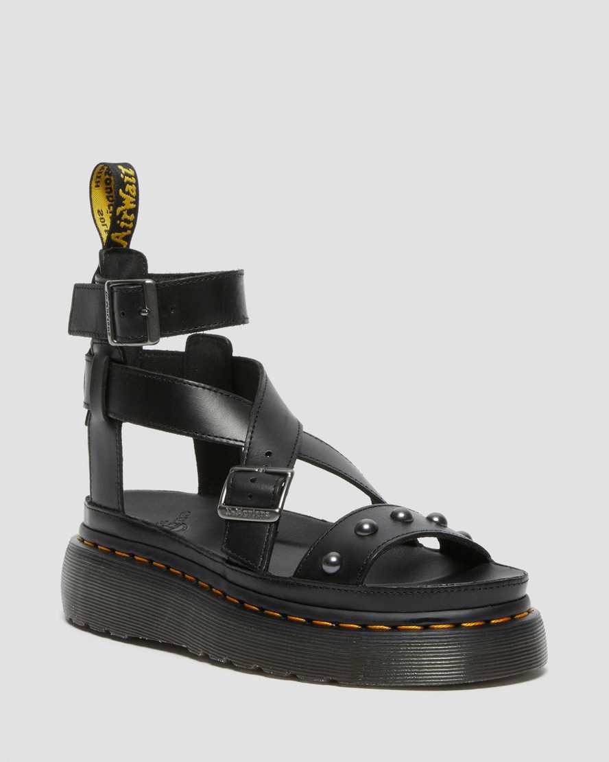 Dr Martens Imojeen Brando Deri Stud Platform Kadın Gladyatör Sandalet Siyah  Türkiye |  92806-XFMJ