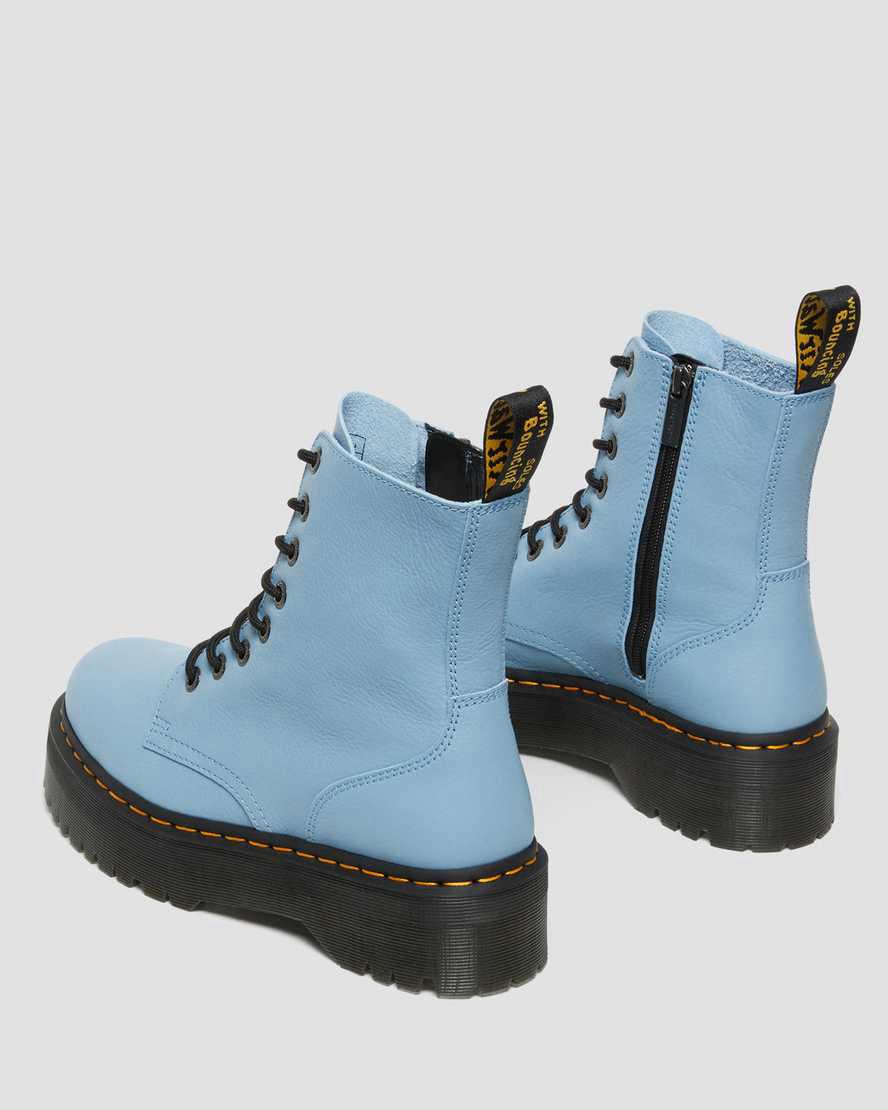 Dr Martens Jadon Boot III Pisa Deri Platforms Kadın Bilek Boy Bot Mavi  Türkiye |  92564-LHUN