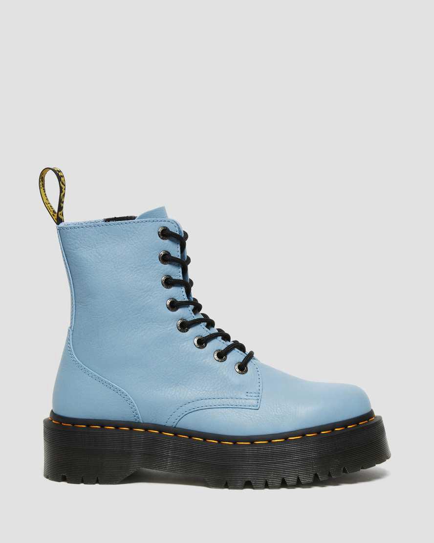 Dr Martens Jadon Boot III Pisa Deri Platforms Kadın Bilek Boy Bot Mavi  Türkiye |  92564-LHUN