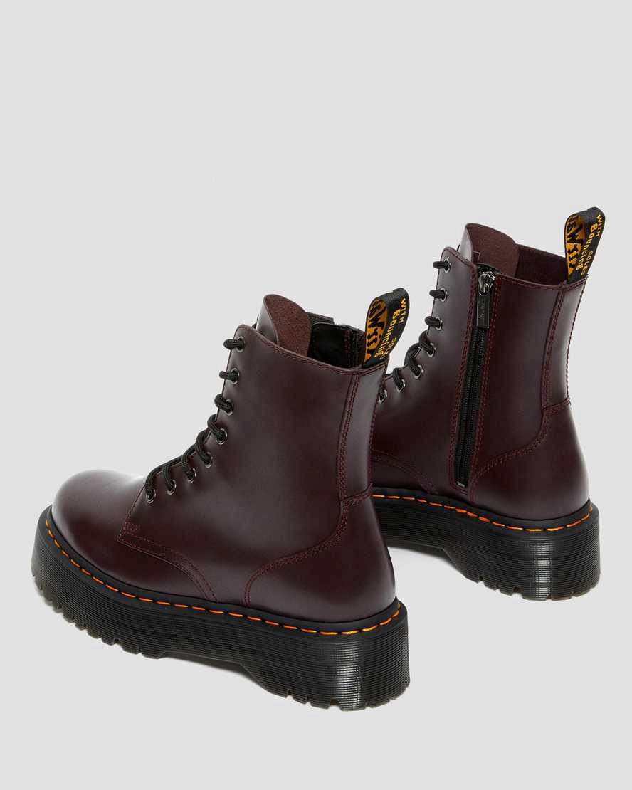 Dr Martens Jadon Boot Smooth Deri Erkek Kalın Taban Bot Bordo  Türkiye |  78416-LXPW