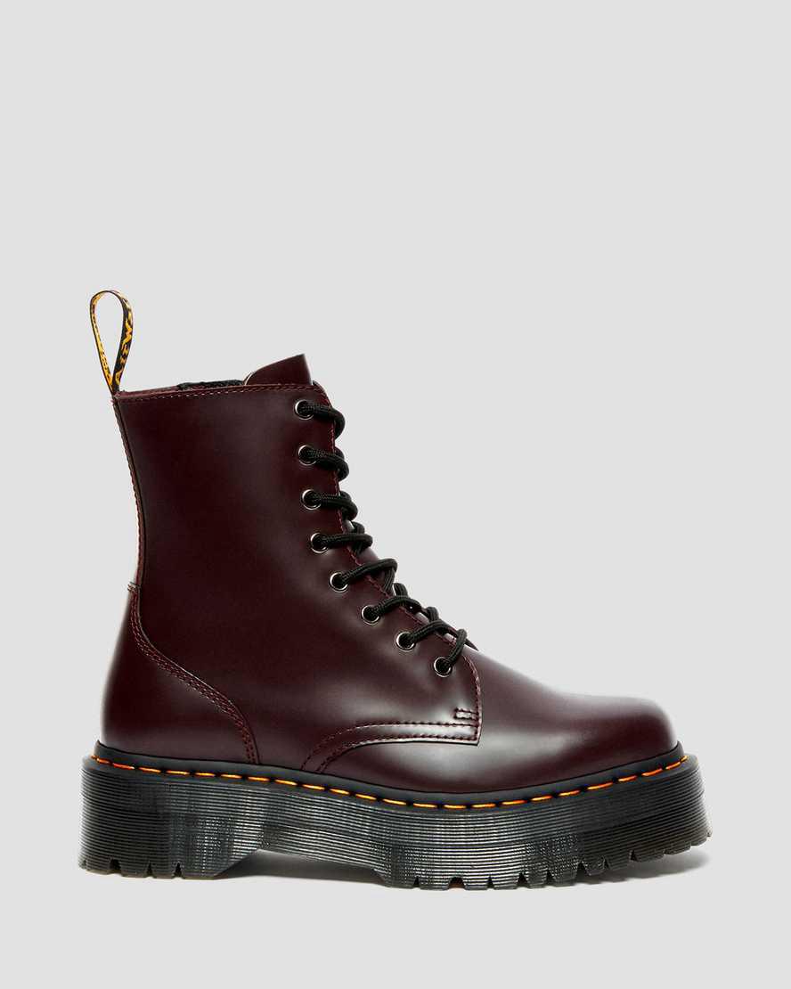 Dr Martens Jadon Boot Smooth Deri Erkek Kalın Taban Bot Bordo  Türkiye |  78416-LXPW