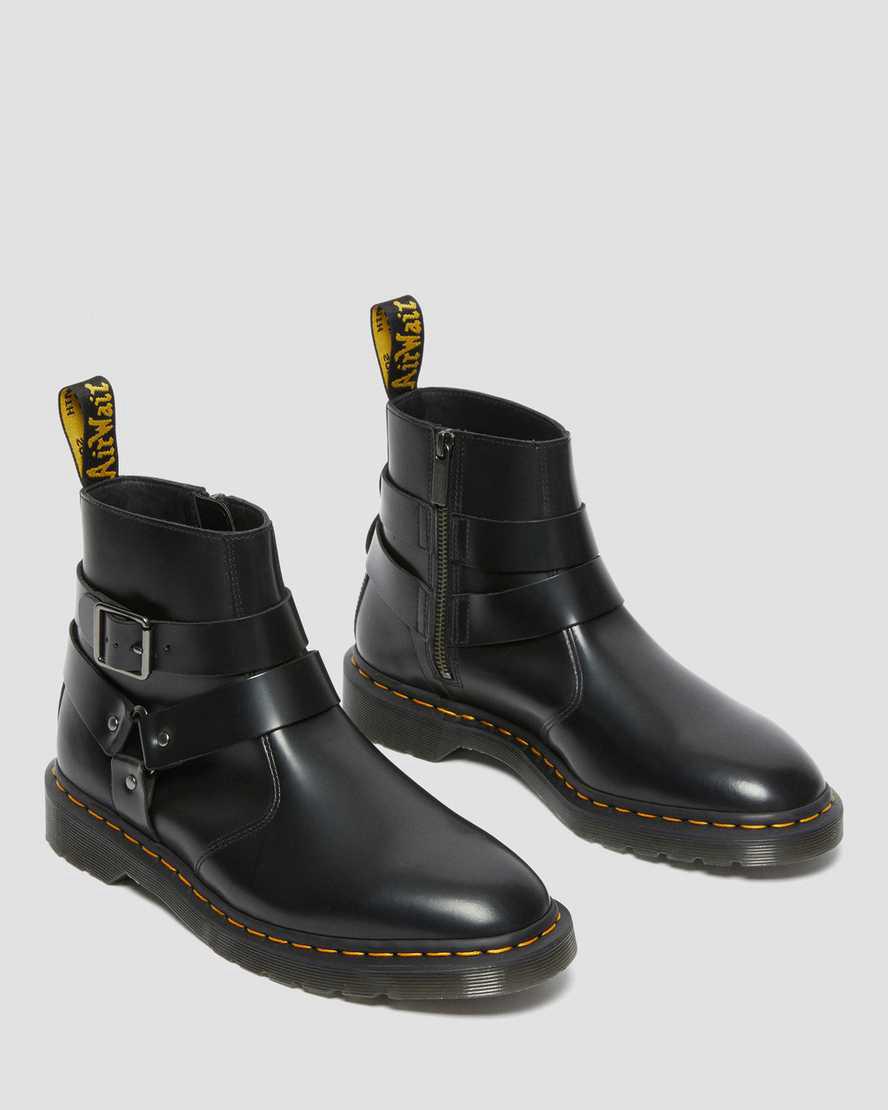 Dr Martens Jaimes Deri Harness Chelsea Erkek Bilek Boy Bot Siyah  Türkiye |  63158-VYGK