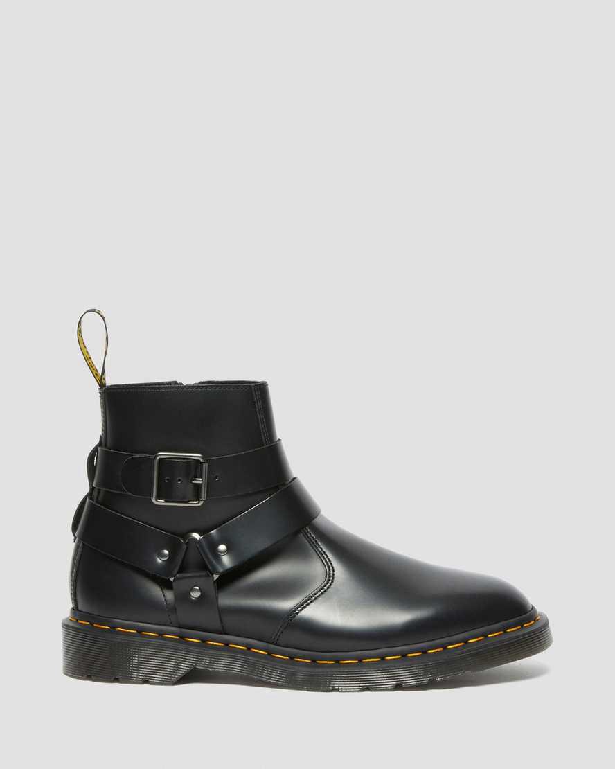 Dr Martens Jaimes Deri Harness Chelsea Erkek Bilek Boy Bot Siyah  Türkiye |  63158-VYGK