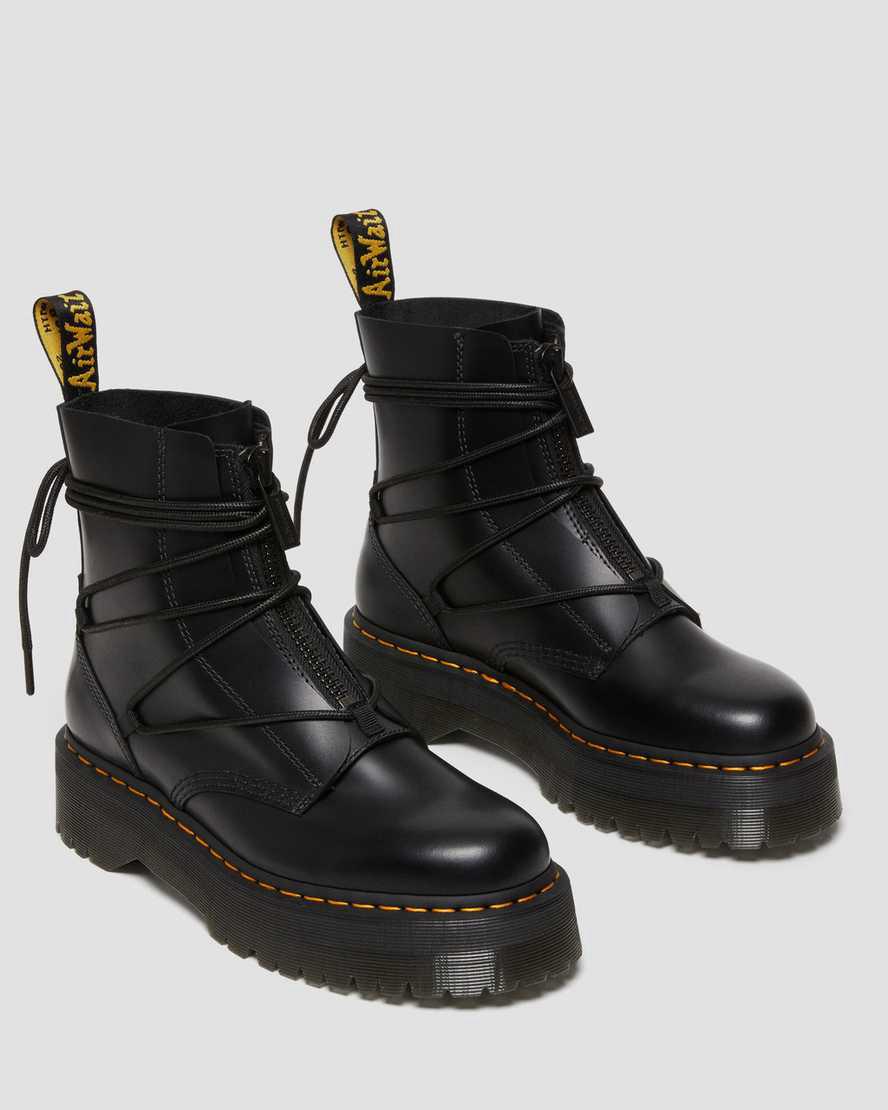 Dr Martens Jarrick II Laced Deri Erkek Kalın Taban Bot Siyah  Türkiye |  59710-OEPF