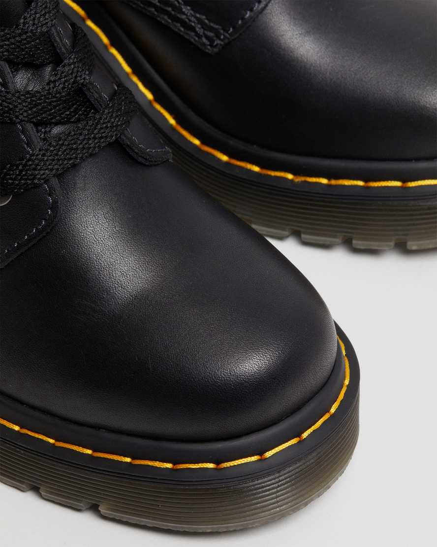 Dr Martens Jesy Sendal Deri Dantel Up Flared Heel Kadın Kalın Taban Bot Siyah  Türkiye |  04523-GLOY