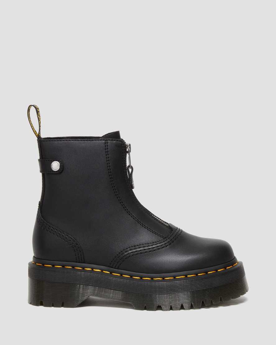 Dr Martens Jetta Zipped Sendal Deri Platform Kadın Bilek Boy Bot Siyah  Türkiye |  23470-OEAN