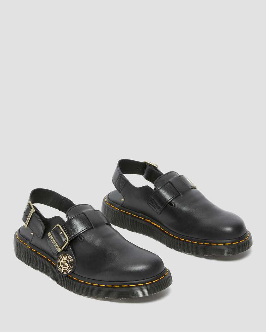 Dr Martens Jorge Made in England Deri Slingbacks Erkek Terlik Siyah  Türkiye |  05469-ADBY