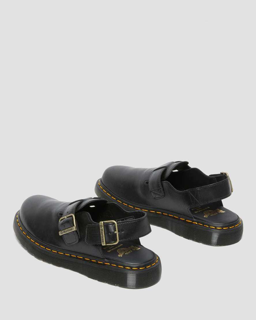 Dr Martens Jorge Made in England Deri Slingbacks Erkek Terlik Siyah  Türkiye |  05469-ADBY