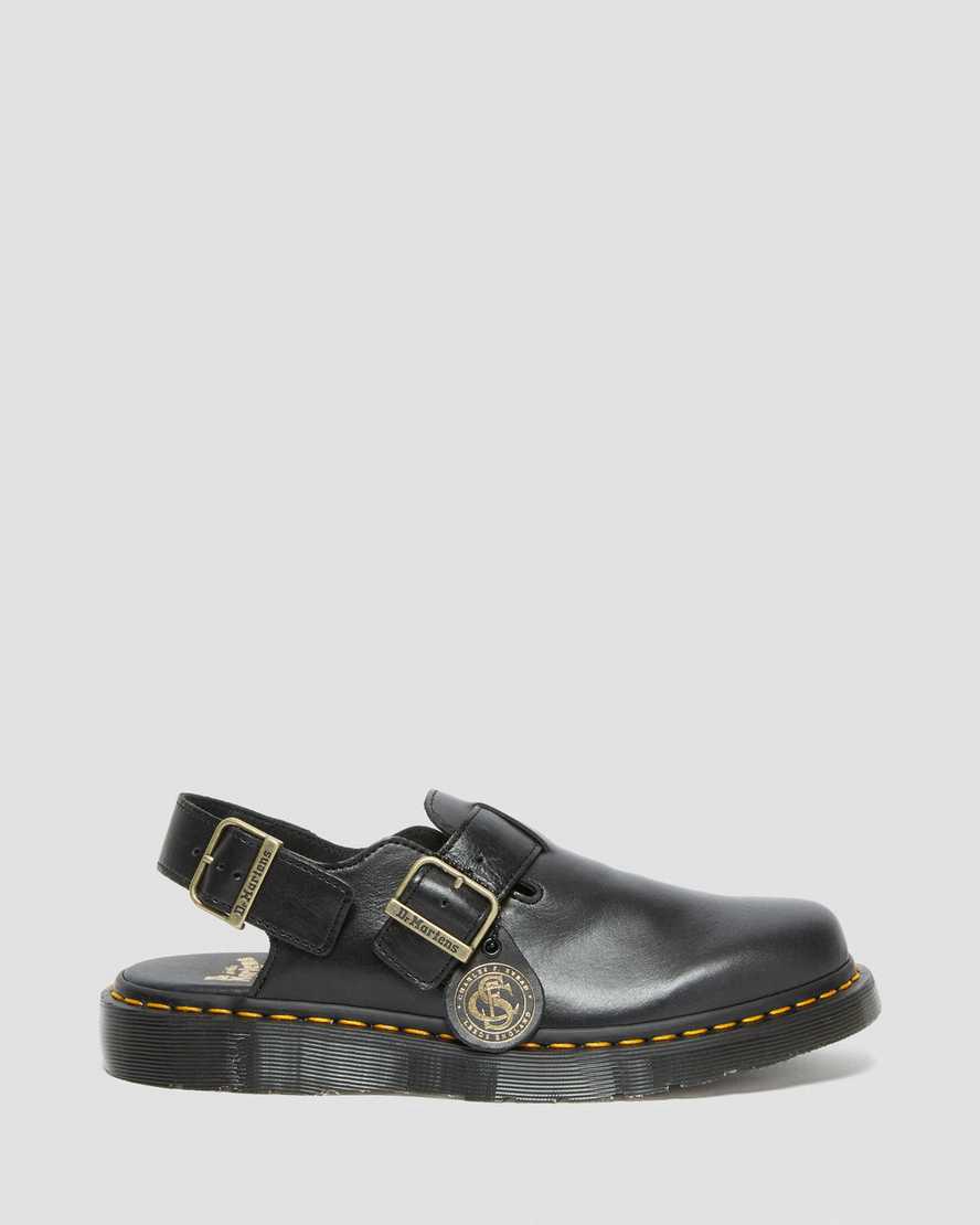 Dr Martens Jorge Made in England Deri Slingbacks Erkek Sandalet Siyah  Türkiye |  50271-MJDQ