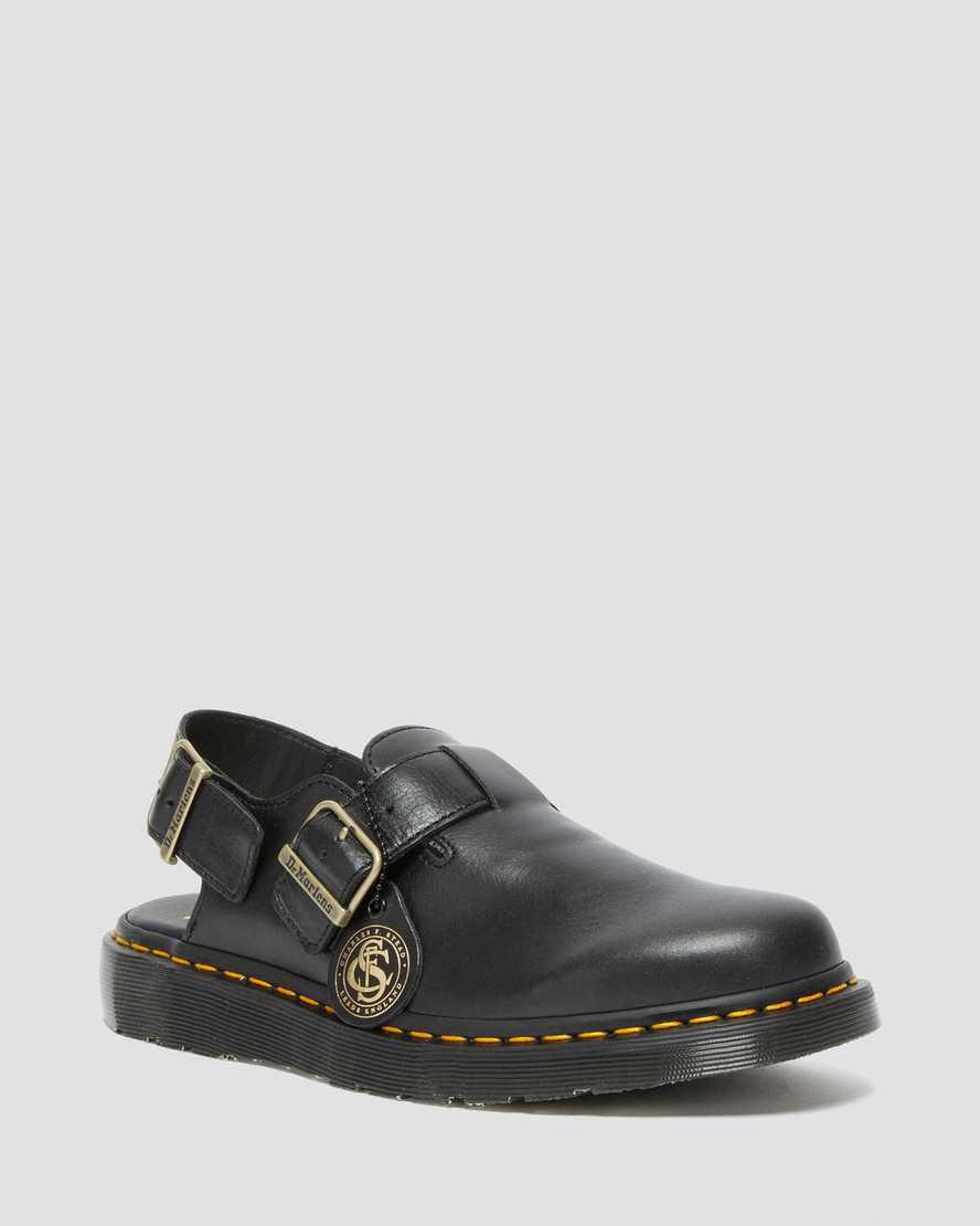 Dr Martens Jorge Made in England Deri Slingbacks Erkek Sandalet Siyah  Türkiye |  50271-MJDQ