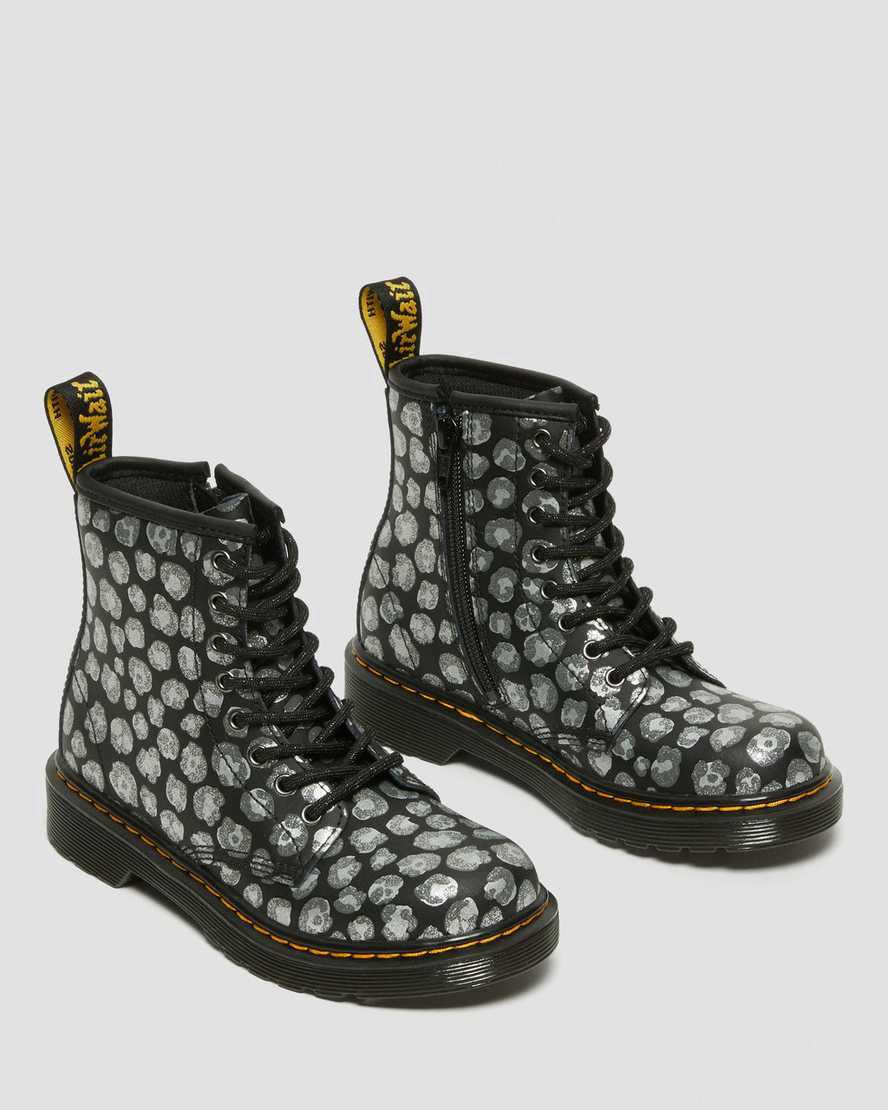 Dr Martens Junior 1460 Leopard Hydro Deri Çocuk Bağcıklı Bot Siyah  Türkiye |  68294-VGMW